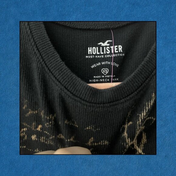 Hollister Co. Women's Black XS Crop-top Grunge - Picture 2 of 2
